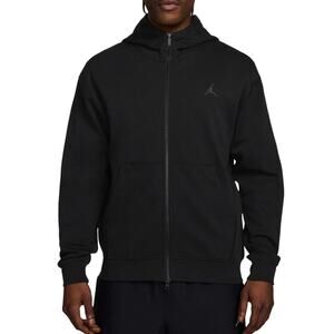Jordan Men's Dri-Fit Sport Hoop Fleece Full Zip Hoodie in Black. Size M